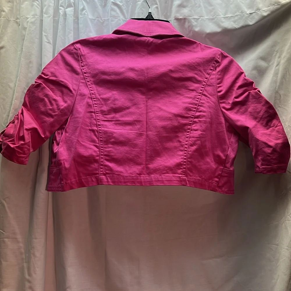 Hot pink crop jacket - Picture 4 of 4
